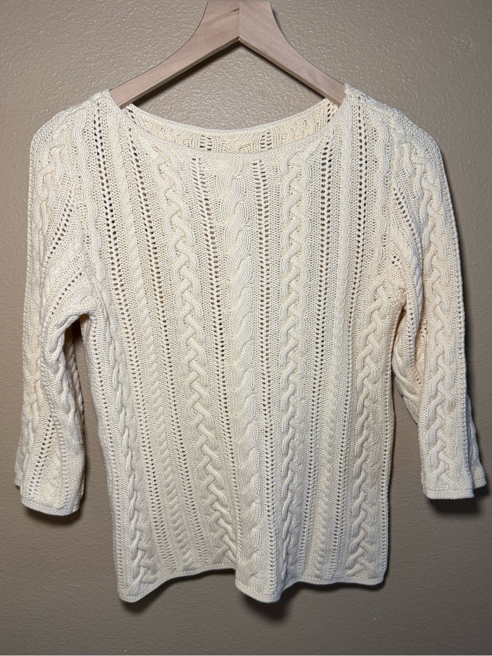 Vintage Polo Ralph Lauren Crew Neck Cable Knit Sweater